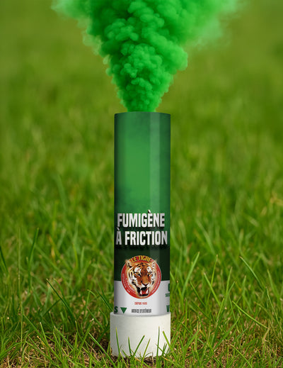 Fumigène à friction pour fête vert 1 minute