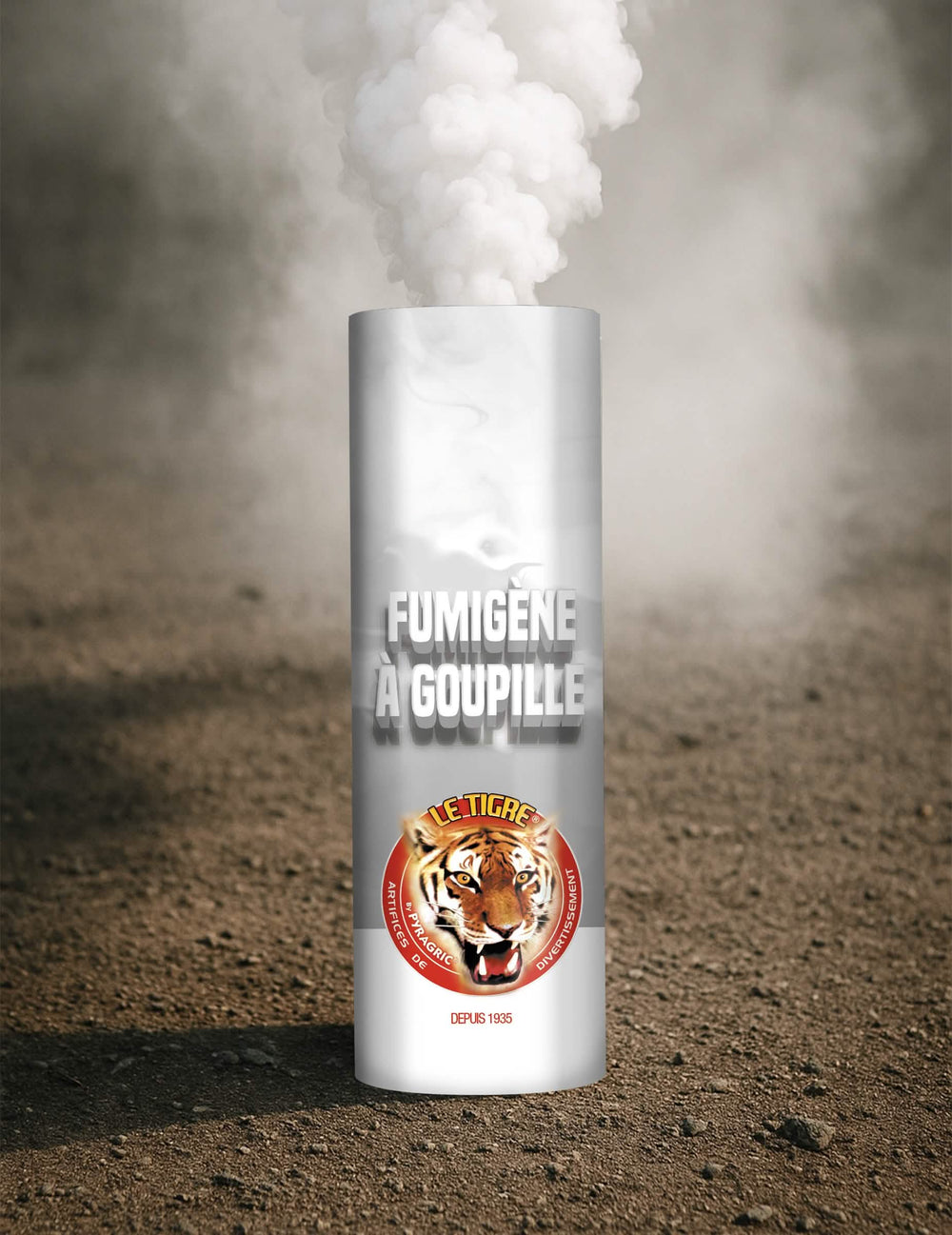 Fumigène à goupille pour fête blanc 1 minute