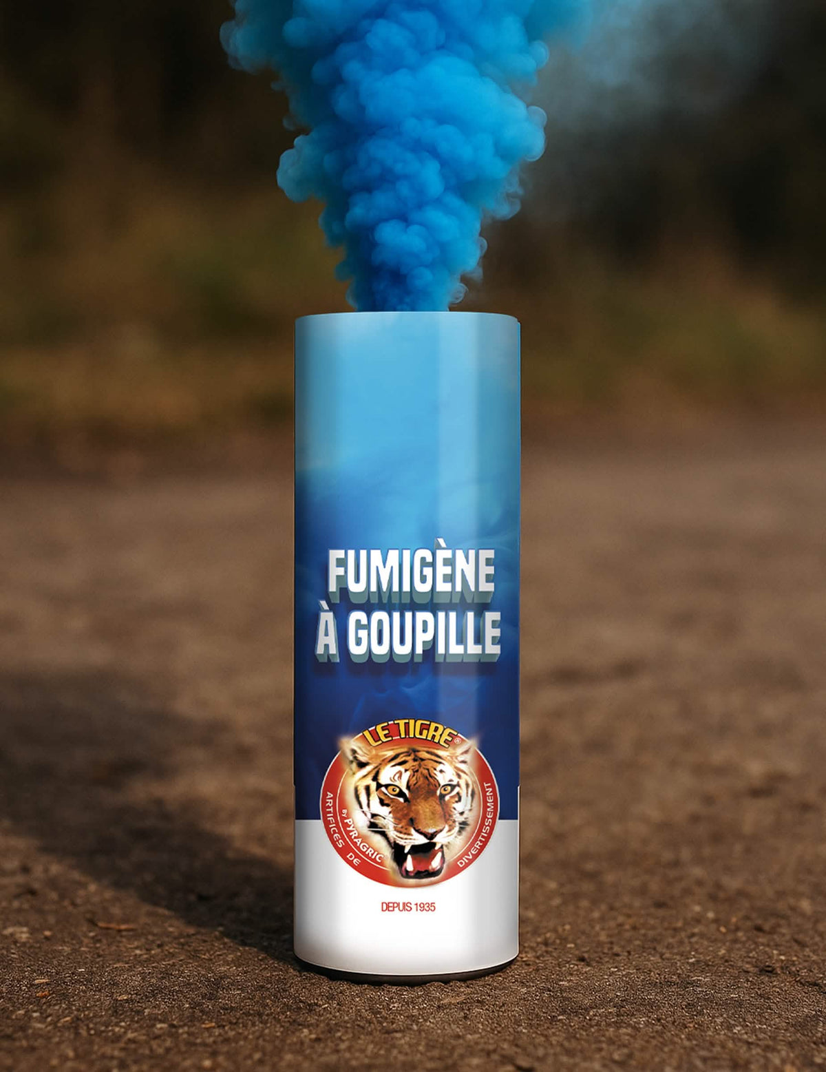 Fumigène à goupille bleu 1 minute