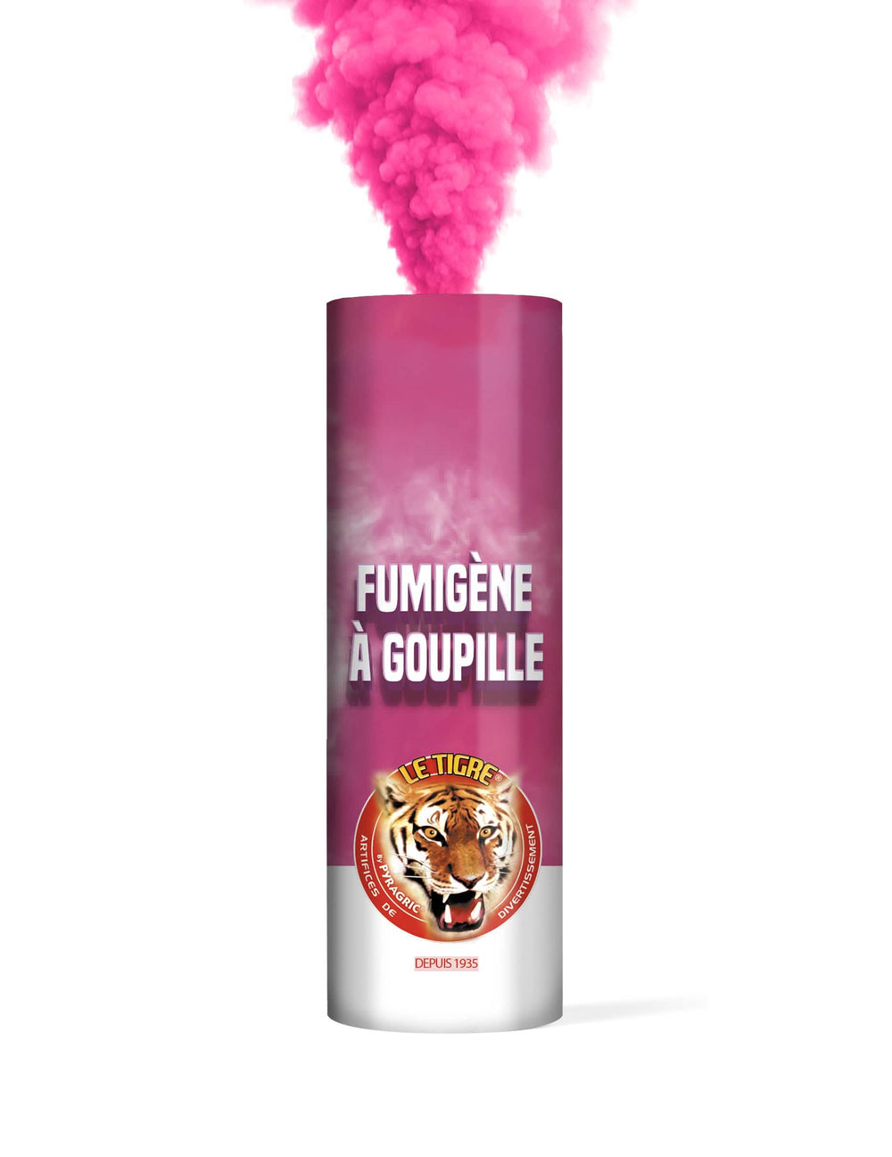 Effet de fumée du fumigène à goupille pour fête rose 1 minute