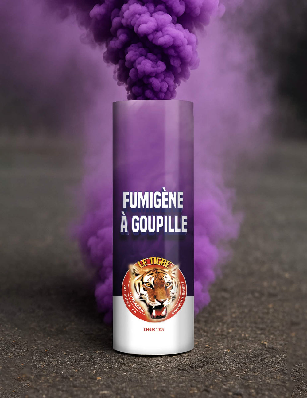 Fumigène à goupille violet 1 minute