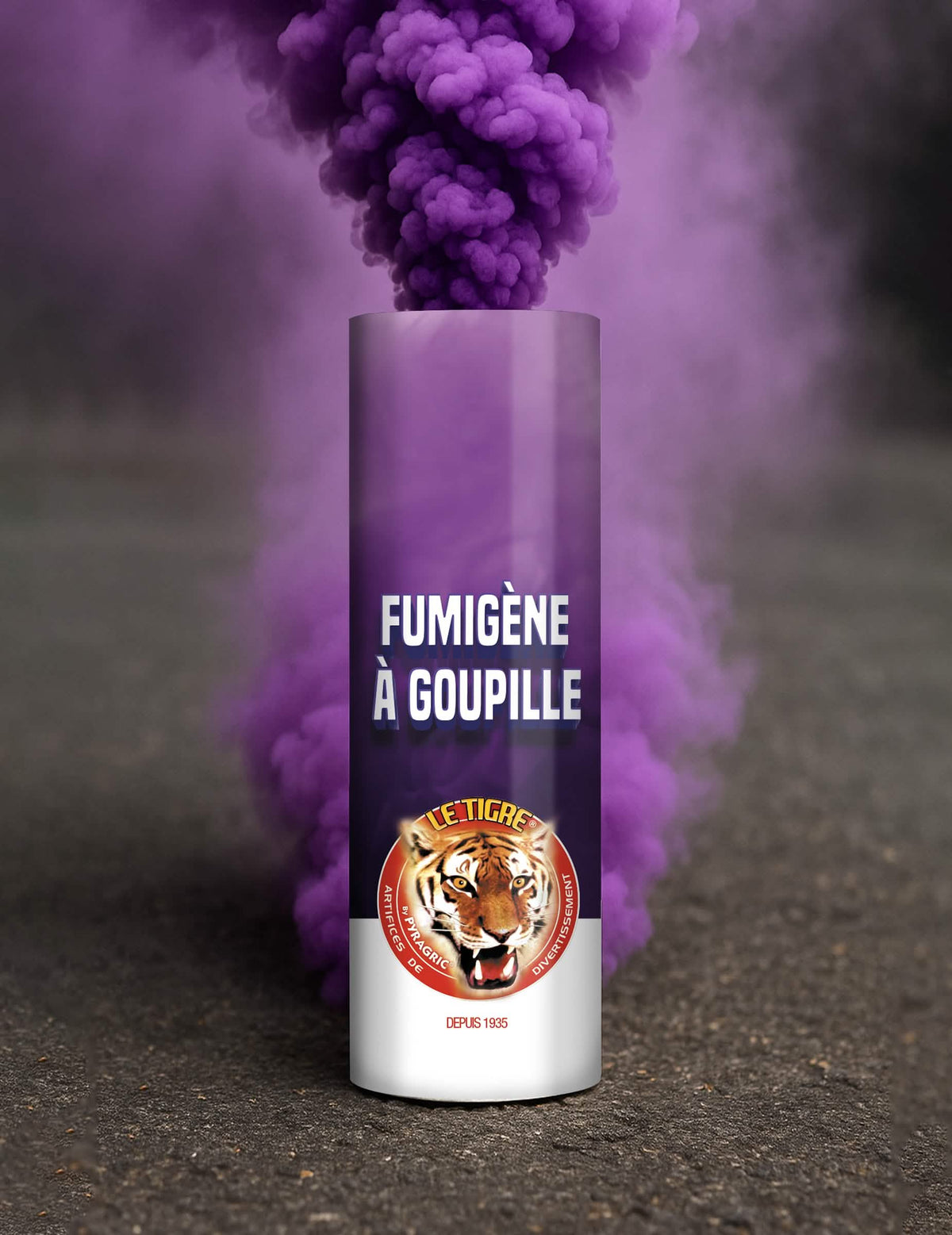 Fumigène à goupille violet 1 minute