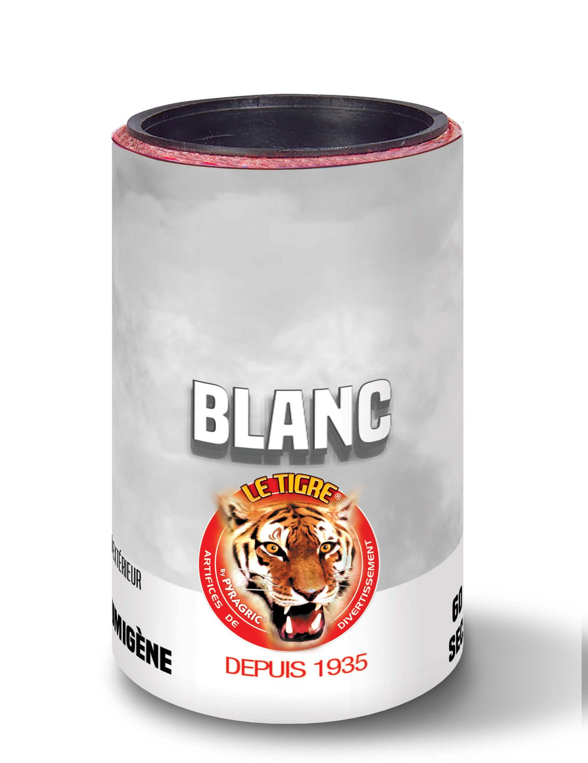 Fumigène en pot blanc pour extérieur durée 1 minute