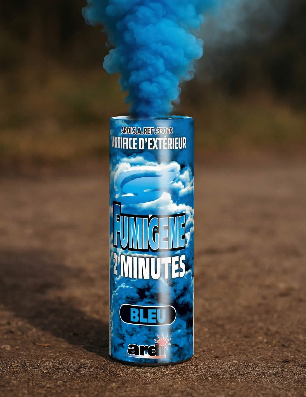 Fumigène en pot bleu 2 minutes