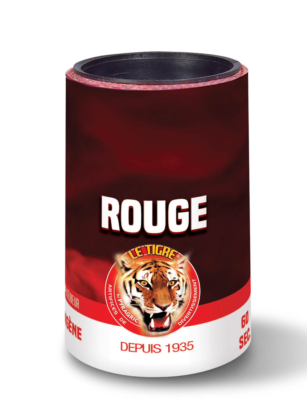 Fumigène en pot pour fête rouge 1 minute