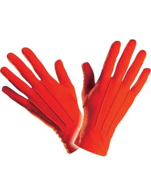 Korte rode handschoenen voor volwassenen