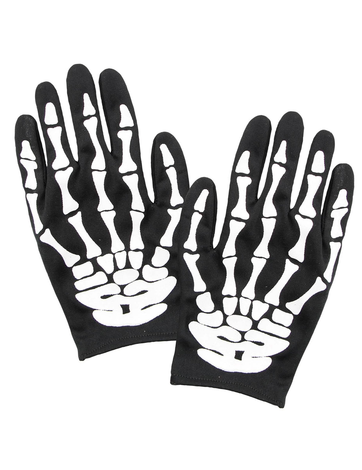 Gants squelette pour adulte noirs et blancs