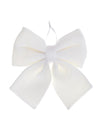 Grote witte fluwelen strik 26 x 30 cm