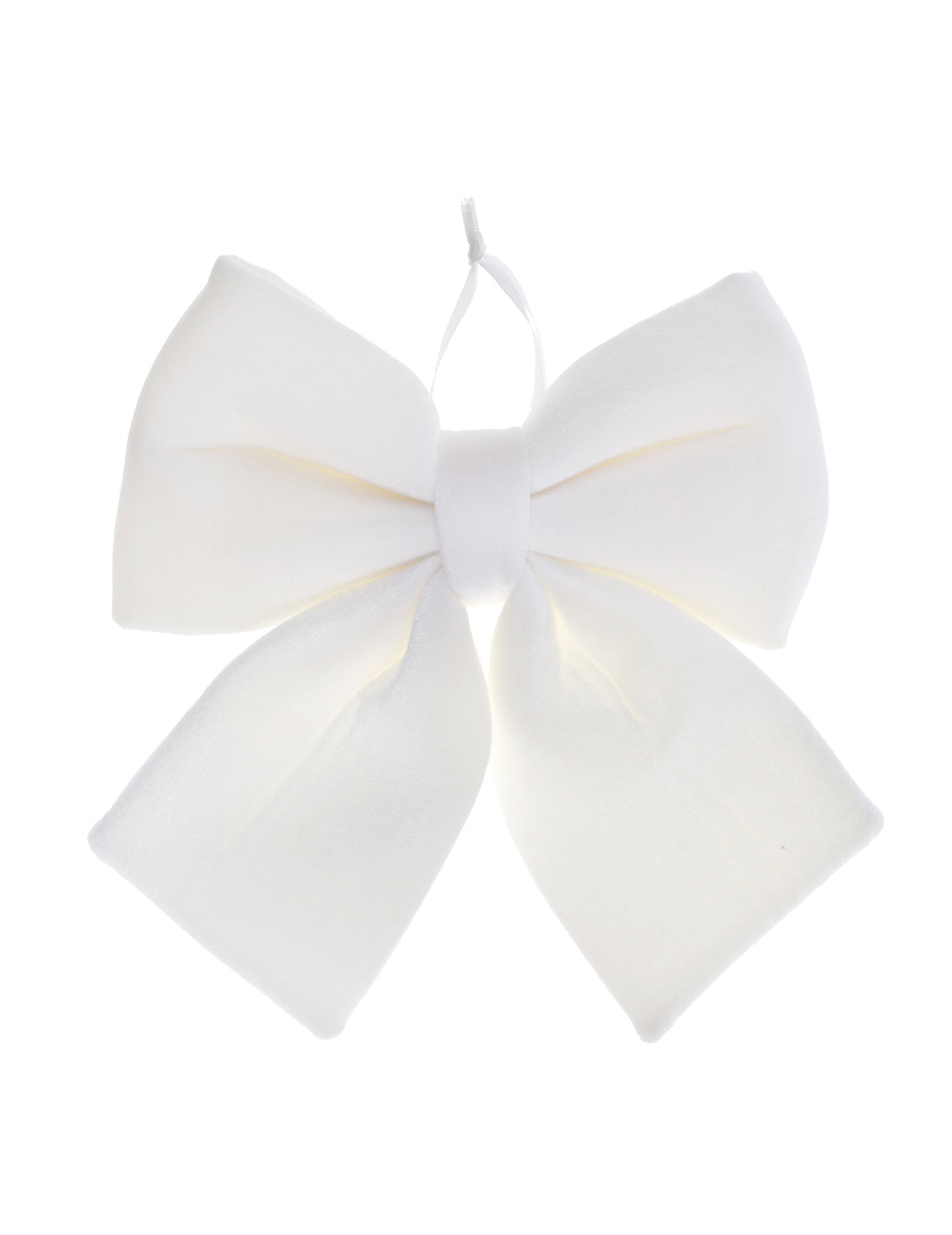 Grote witte fluwelen strik 26 x 30 cm