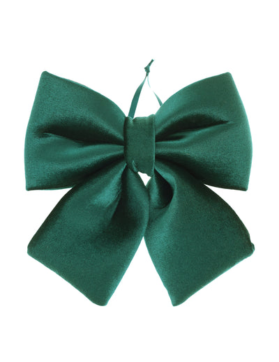 Grand nœud papillon en velours vert sapin 26 x 30 cm
