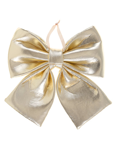 Grote metallic gouden strik 26 x 30 cm