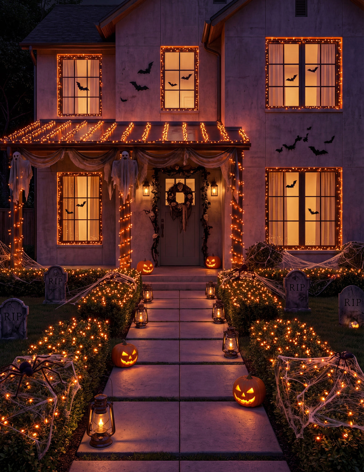 Lichtsnoer 100 LED oranje 10 m