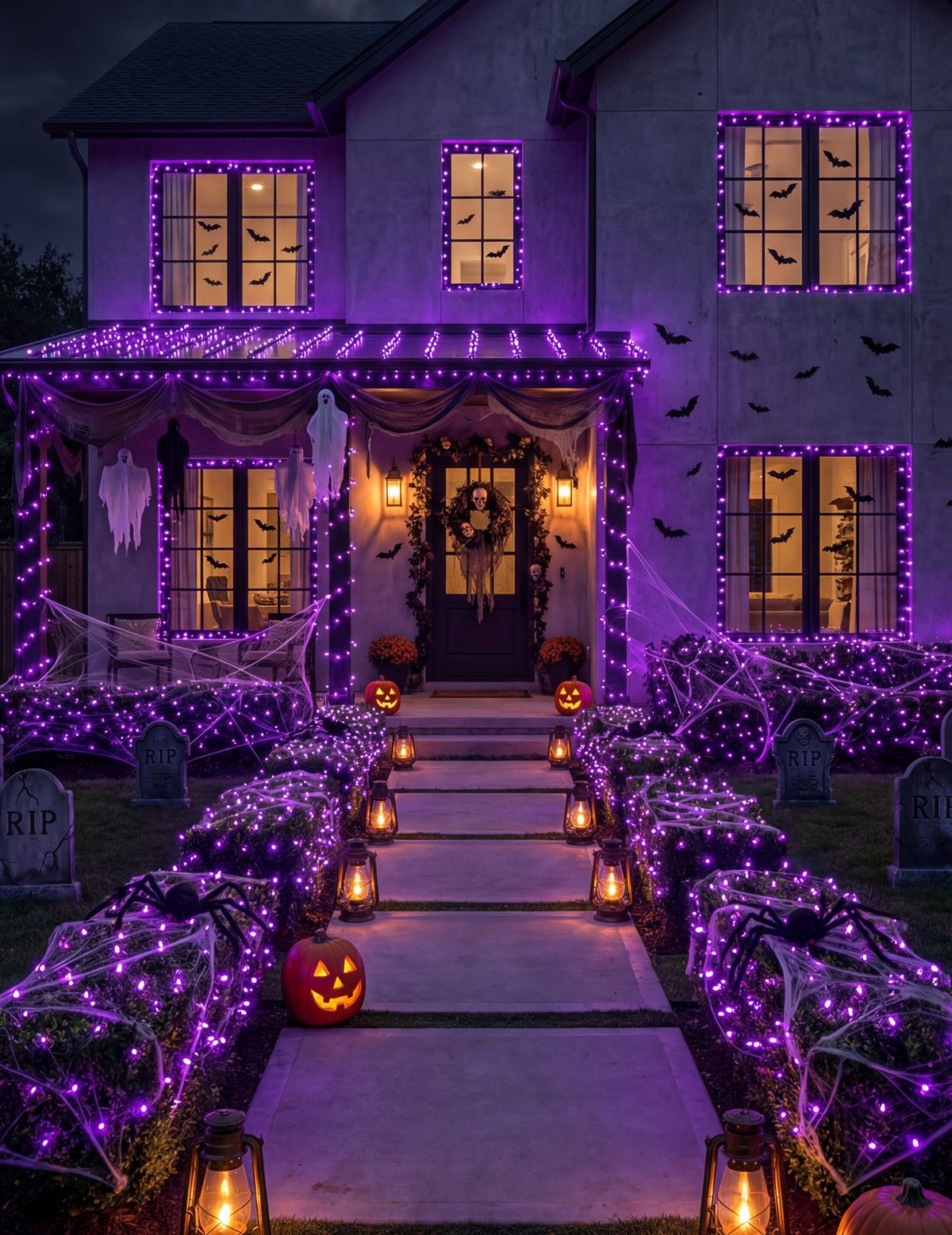 Guirlande lumineuse 100 LED violette 10M
