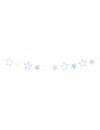 Guirlande à faire soi-même 10 étoiles pour décoration d'anniversaire multicolore pastel