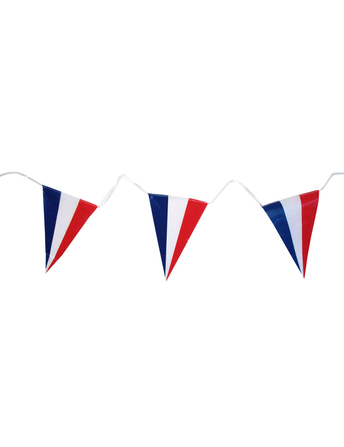 Guirlande vlaggen français voor feest blauw wit rood