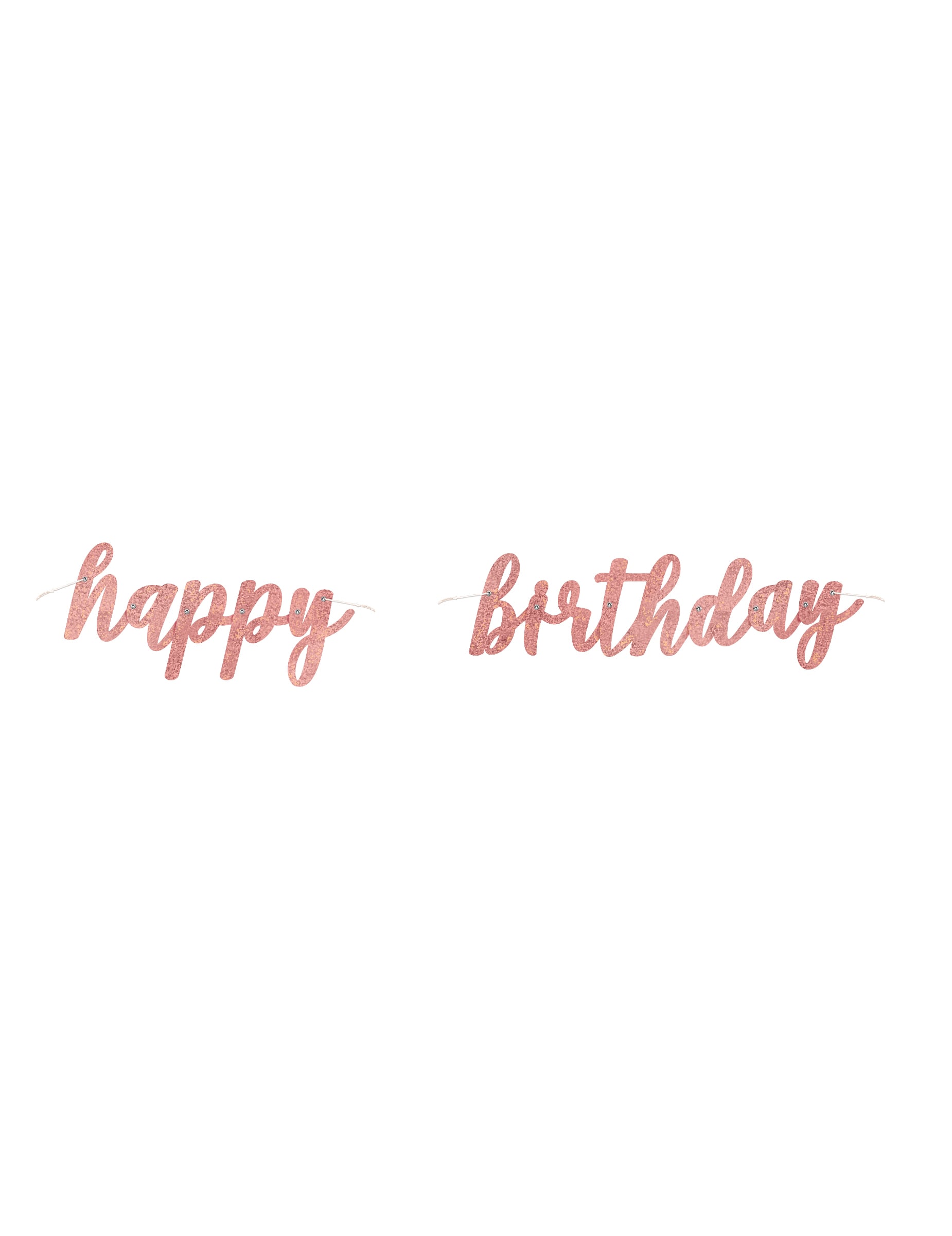 Vue de face de la guirlande en carton happy birthday pour anniversaire