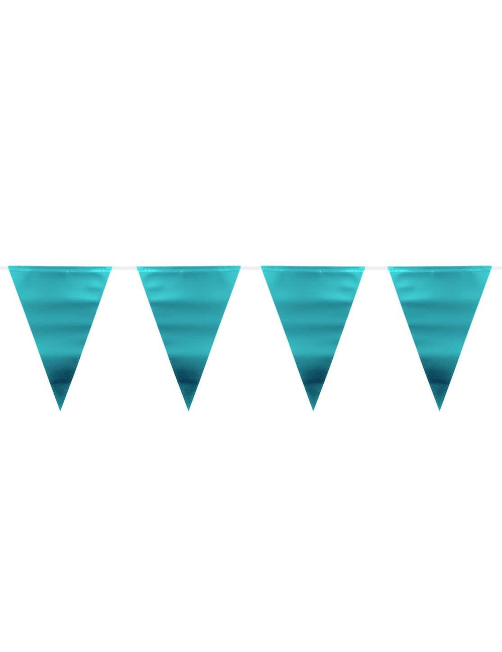 Guirlande fanions bleu métallique pour fête 6 m