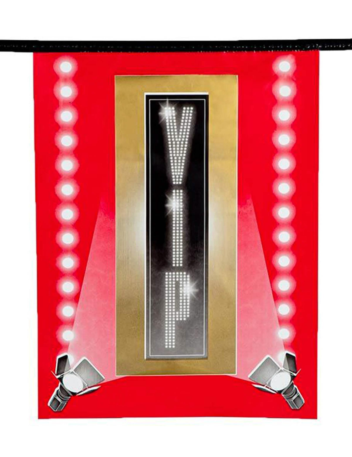 Gros plan sur un fanion de la guirlande fanions papier VIP pour décoration cinéma