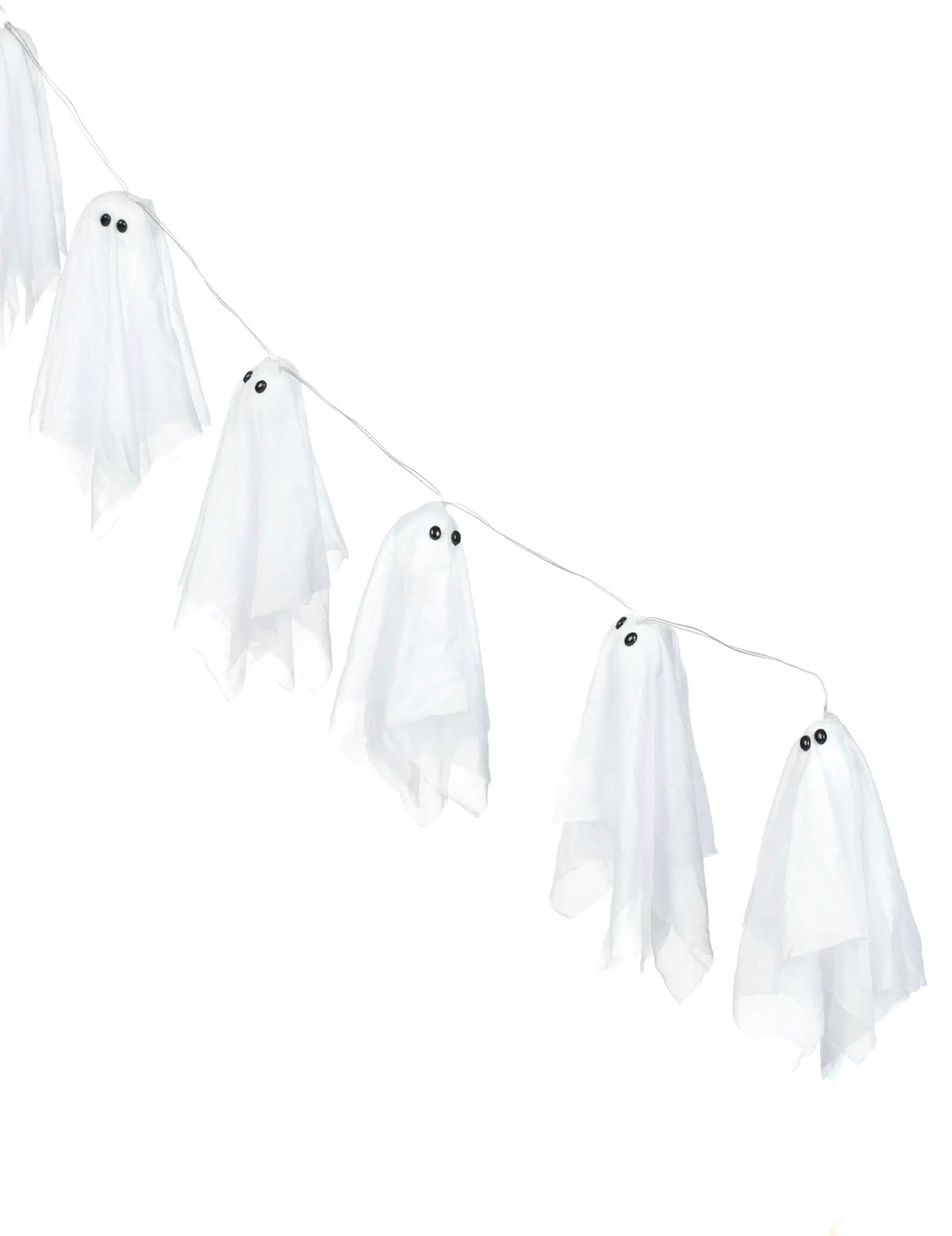 Guirlande fantômes lumineux pour Halloween blanche