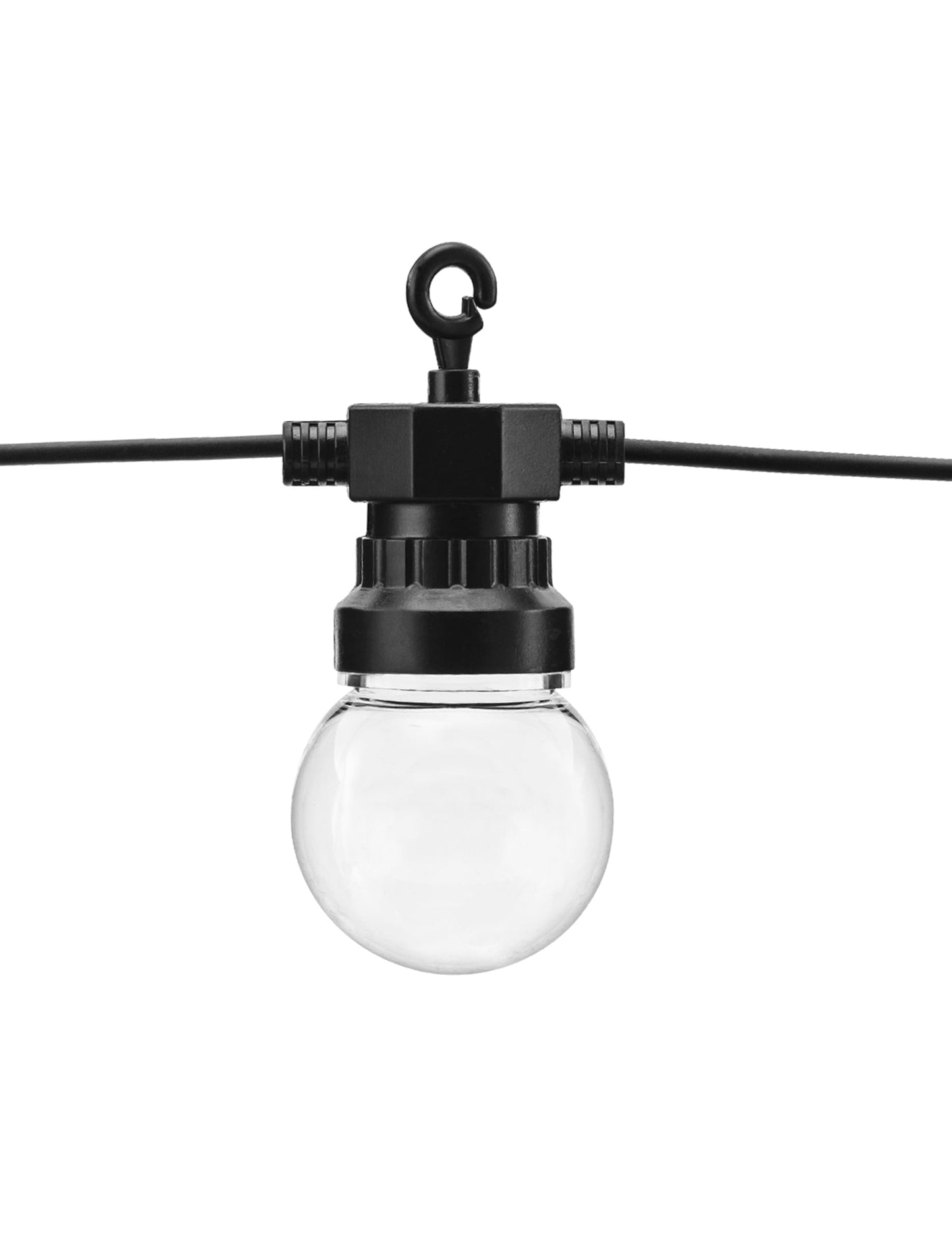 Guinguette lichtsnoer zwart met LED 5 m
