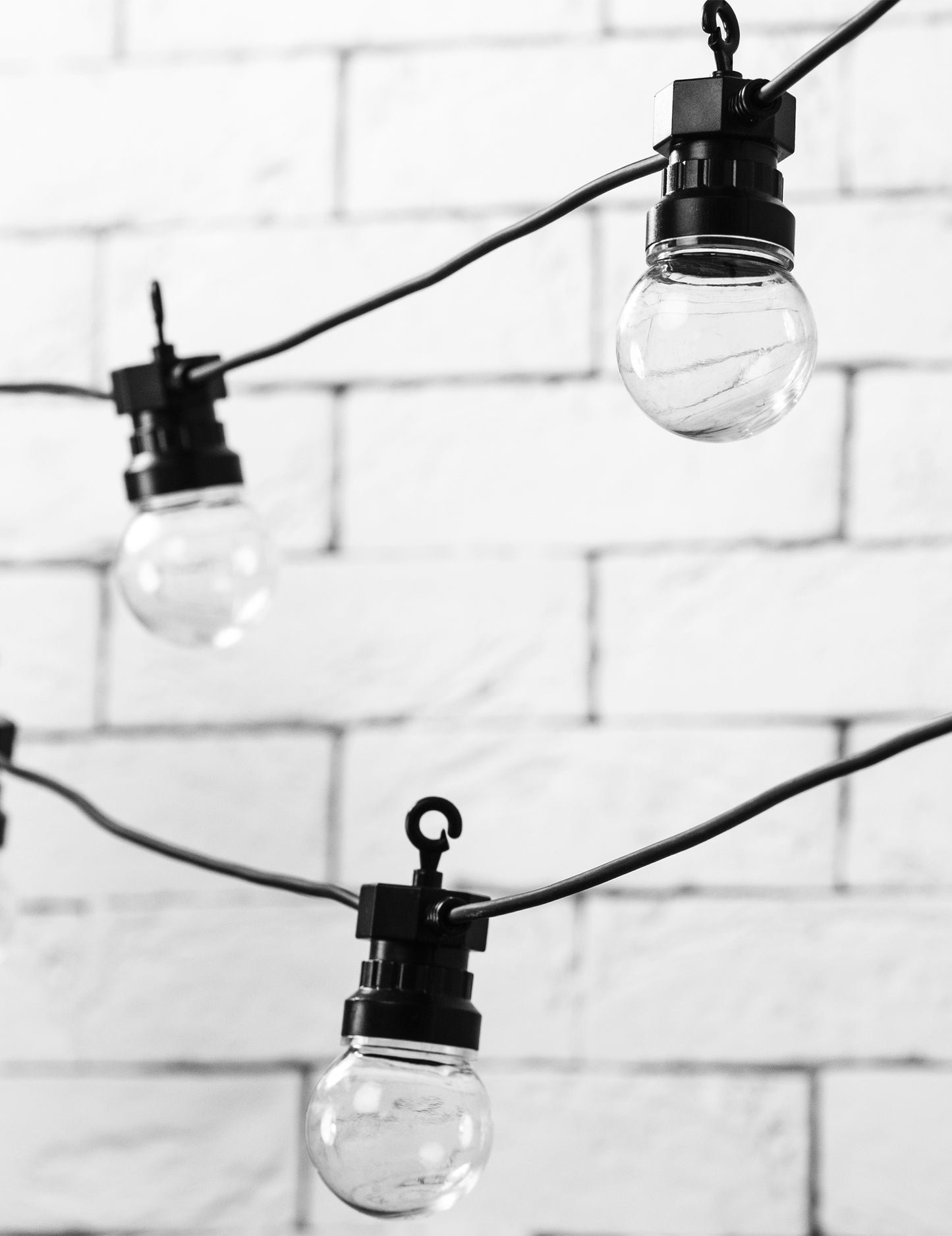 Guinguette lichtsnoer zwart met LED 5 m