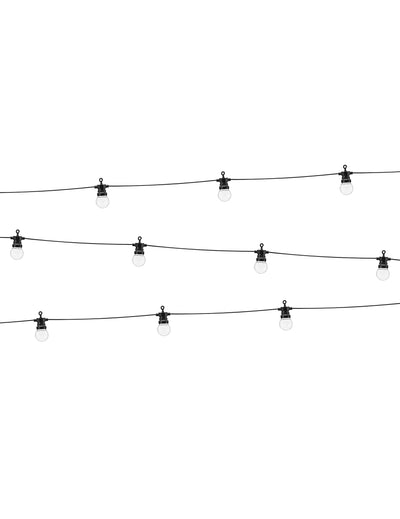 Guirlande lumineuse guinguette LED noire 5 m