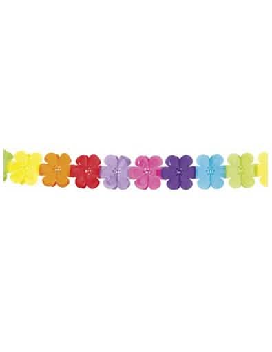 Guirlande van bloemen voor feest multicolor van papier