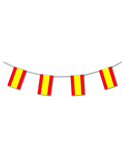 Guirlande plastique Espagne pour décoration rouge et jaune 5 mètres