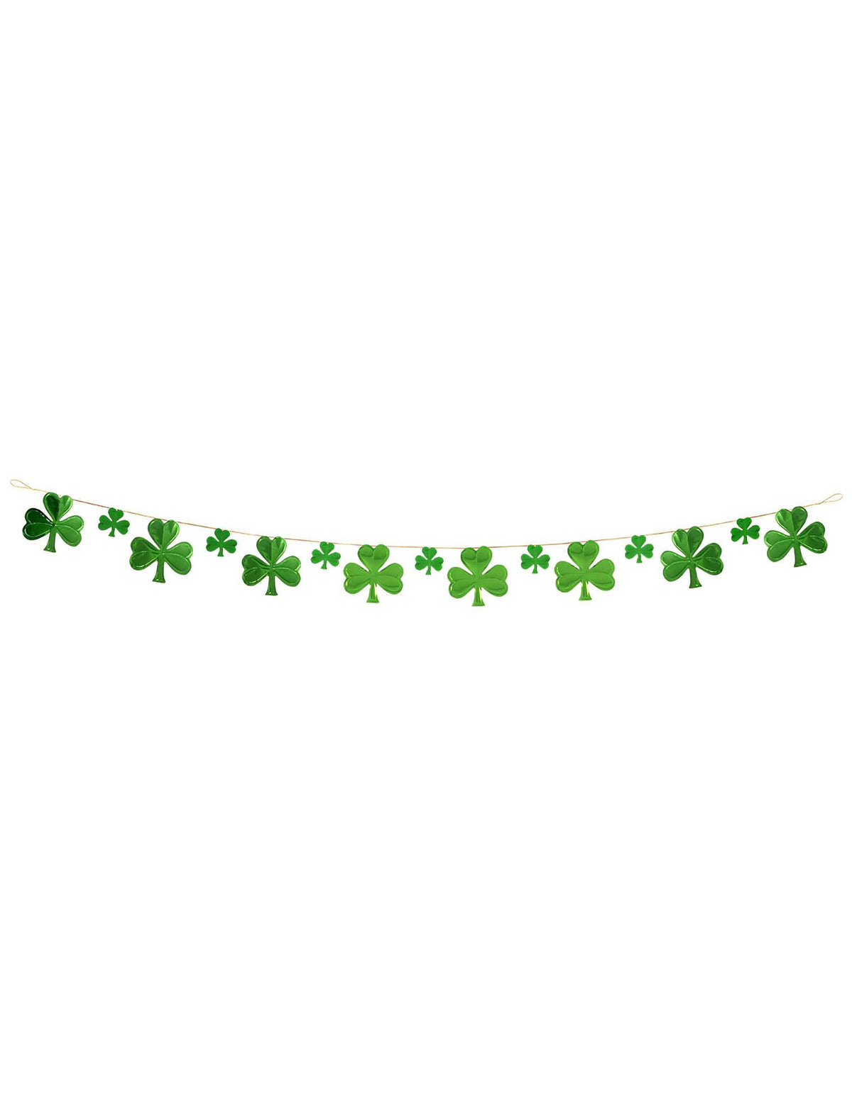 Guirlande de trèfles Saint Patrick pour fête verte métallisée