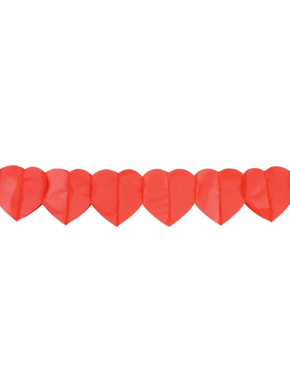 Guirlande en papier cœurs pour fête rouge