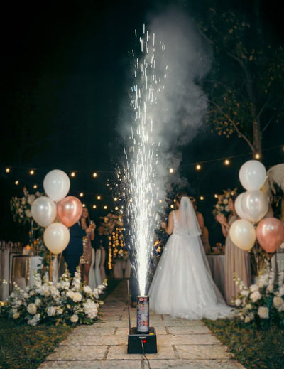 Jet de scène 2 mètres 1 minute pour mariage argent