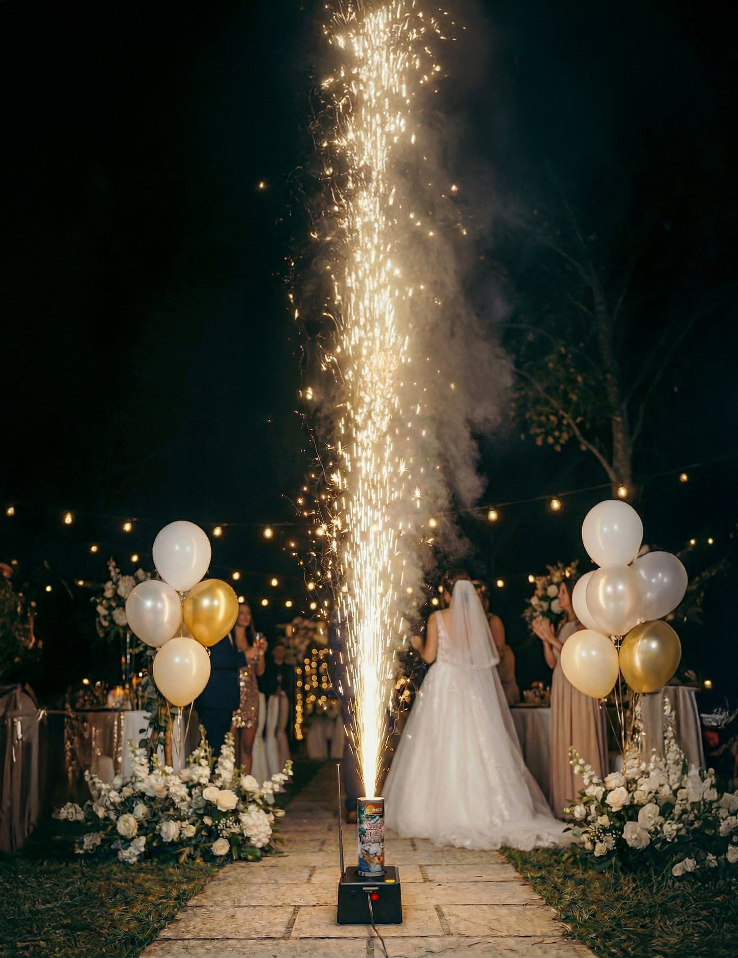 Jet de scène 3 mètres 30 secondes pour mariage or