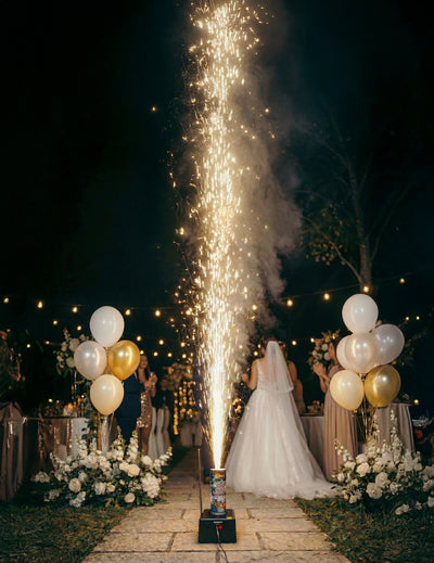 Jet de scène 3 mètres 30 secondes pour mariage or