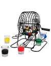 Jeu à boire bingo shots pour adulte noir avec boules et verres colorés