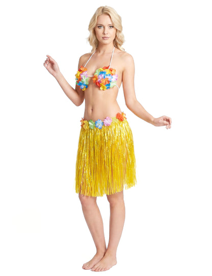 Gele hawaiiaanse rok voor volwassen