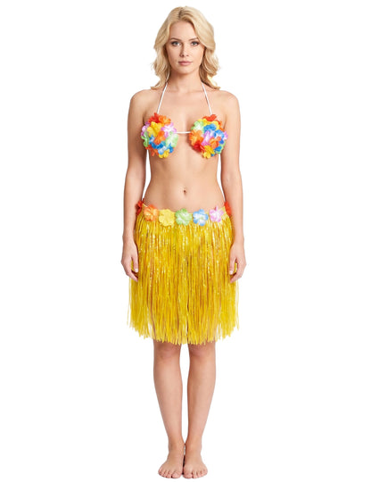 Gele hawaiiaanse rok voor volwassen