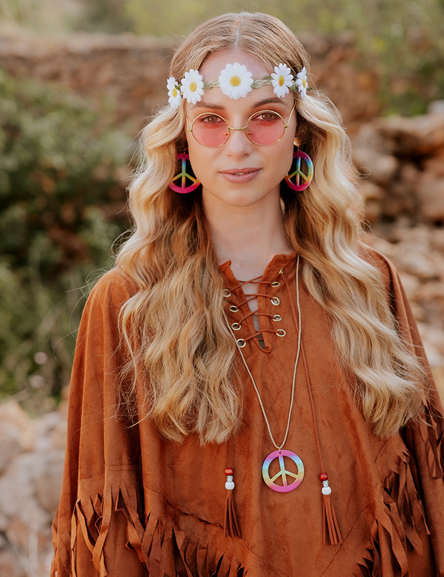 Vue de face du kit accessoires hippie deluxe