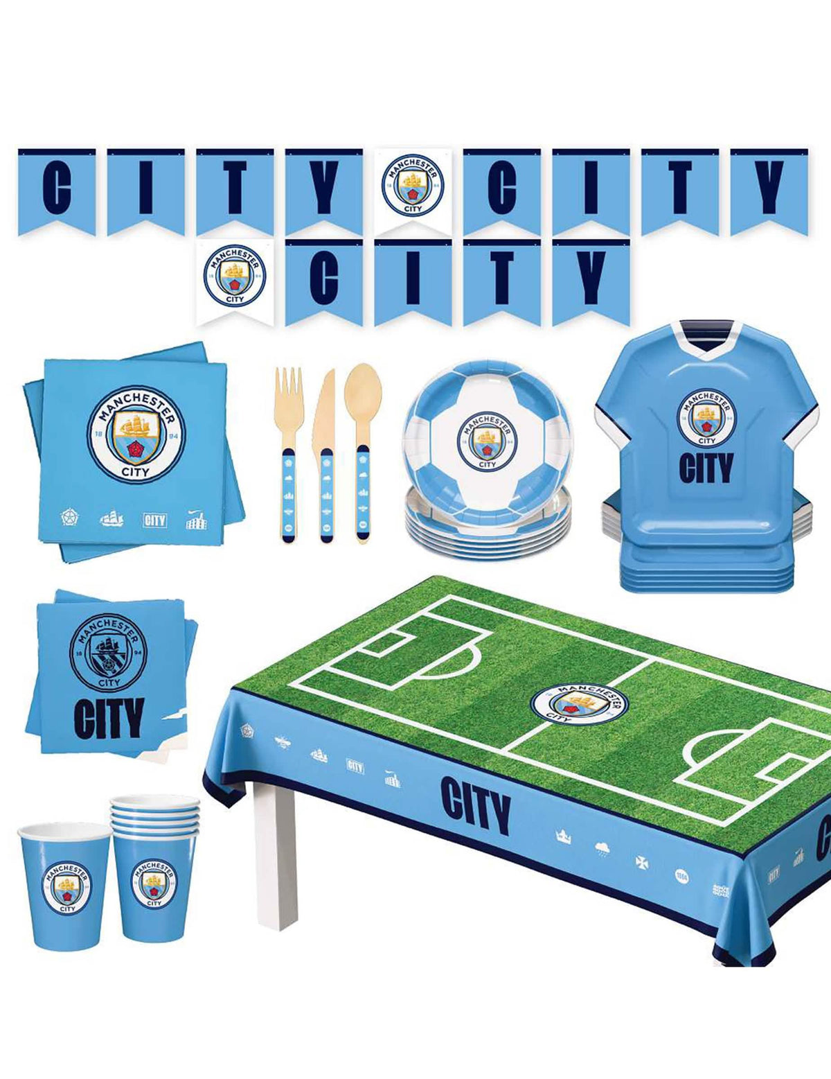 Manchester City Football Club verjaardagset 44-delig