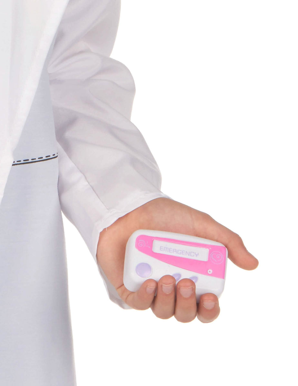 Detail van de pieper van de doktersset voor kinderen 10 stuks blauw