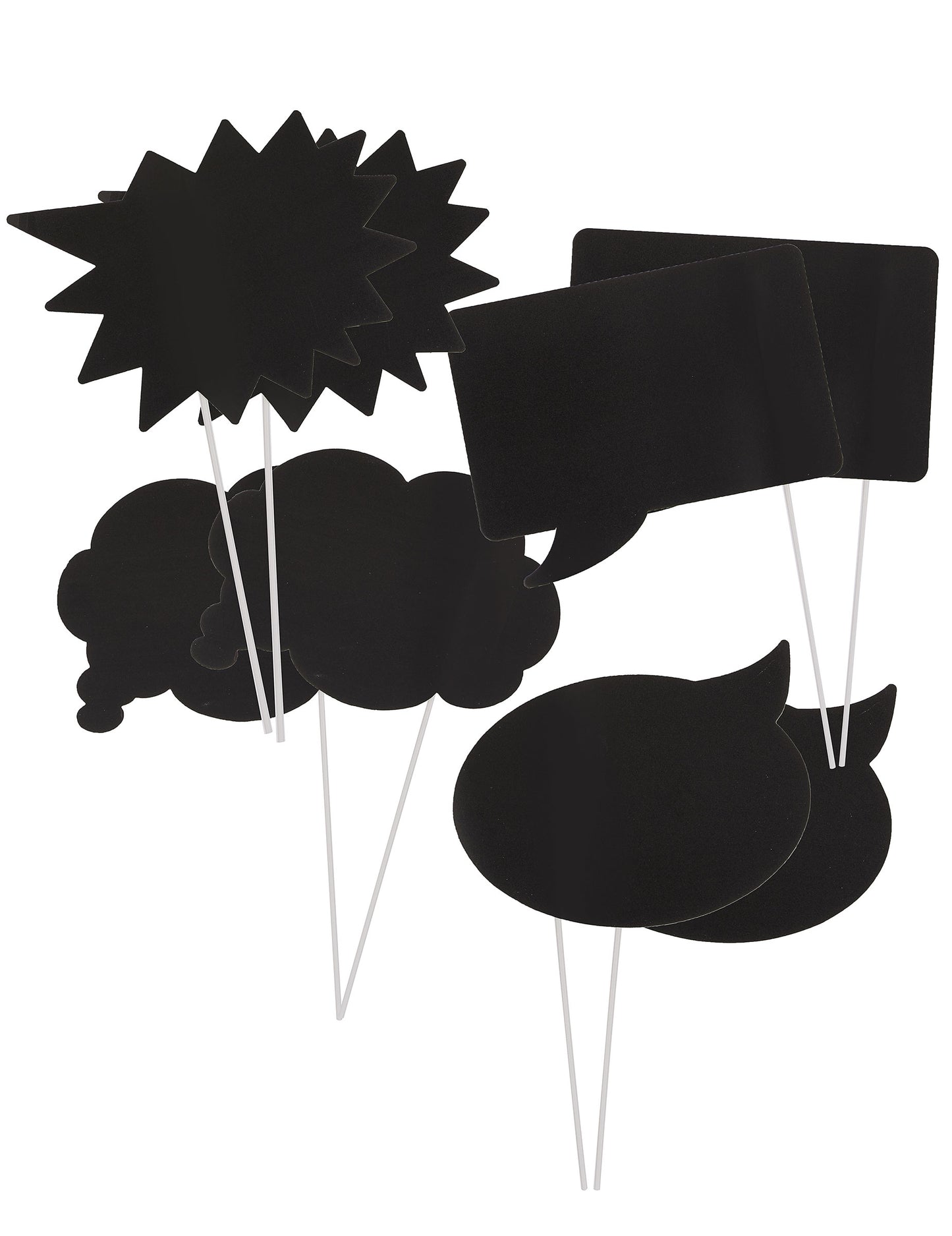 Kit photobooth bulles personnalisables pour fête noires