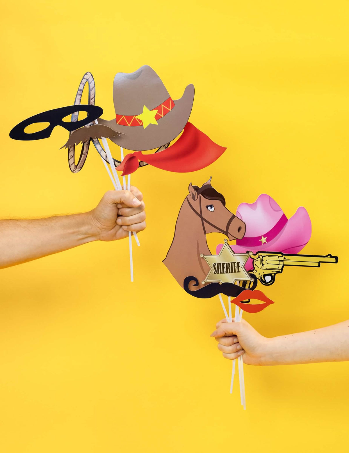 Opstelling van de photobooth-kit Cowboy