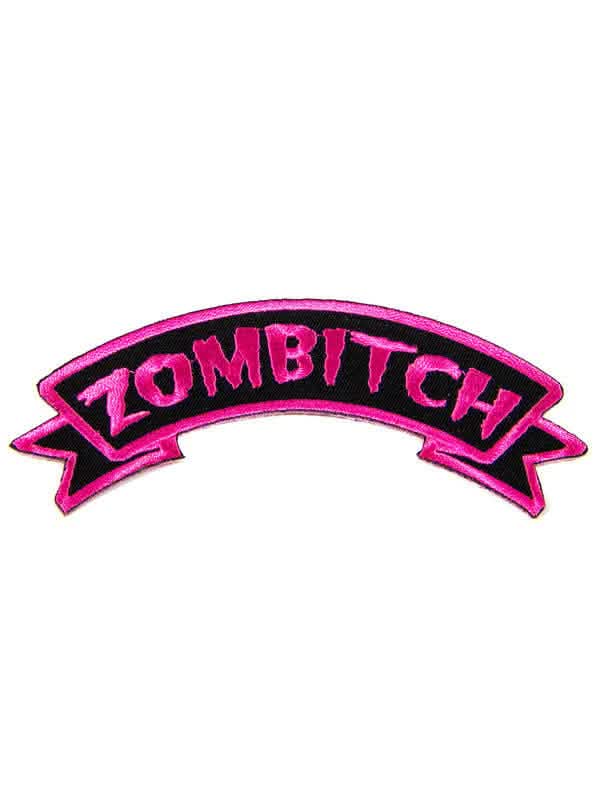 Patch Kreepsville Gothic Zombitch pour adulte noir et rose