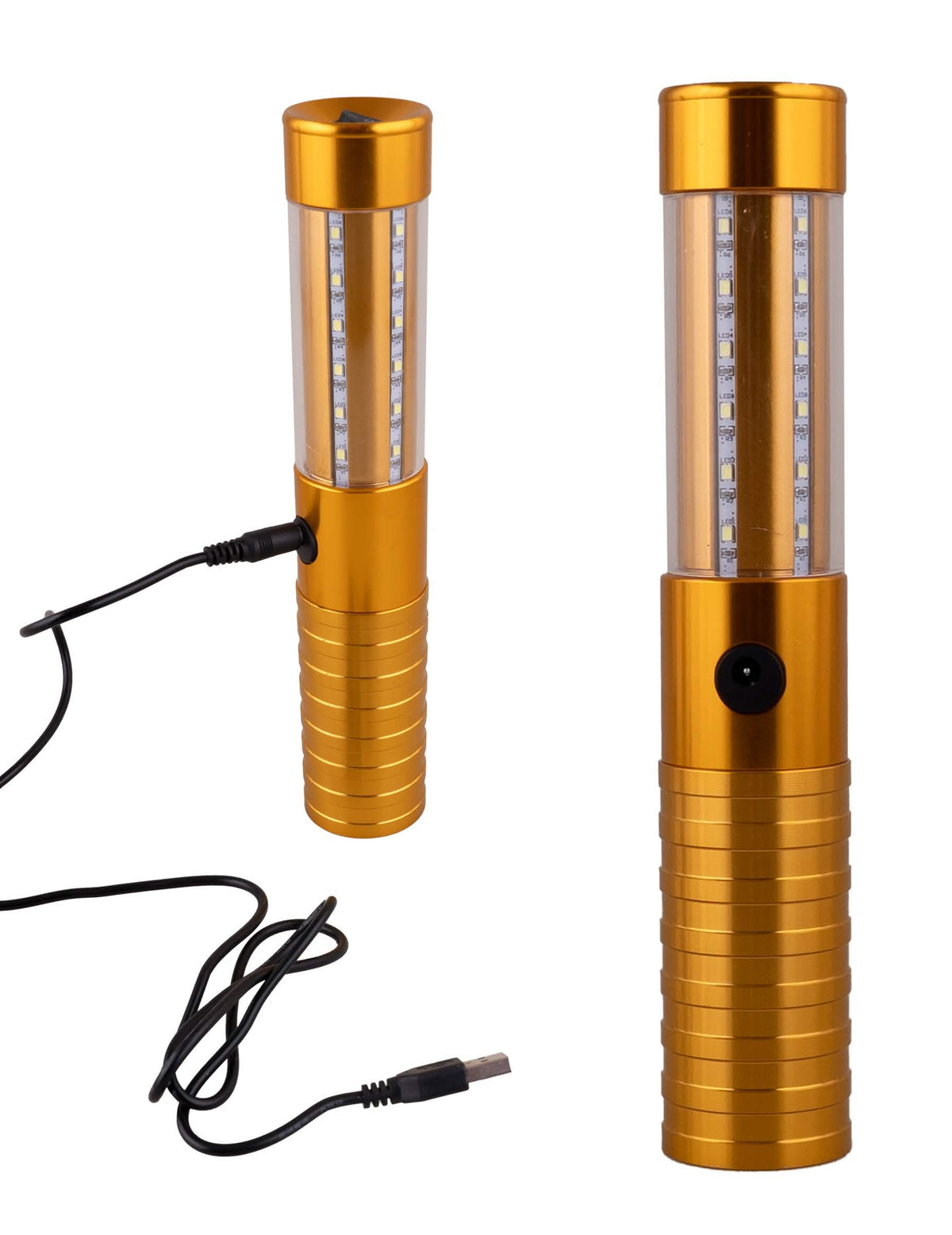 USB-kabel en oplaadpoort van de LED-sfeerlamp voor fles goud