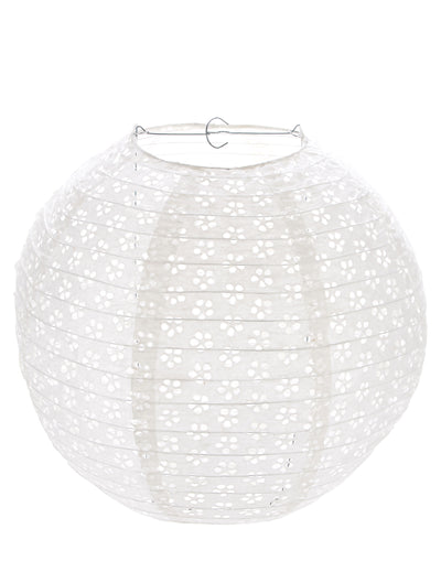 Lanterne dentelle vintage japonaise pour décoration blanche