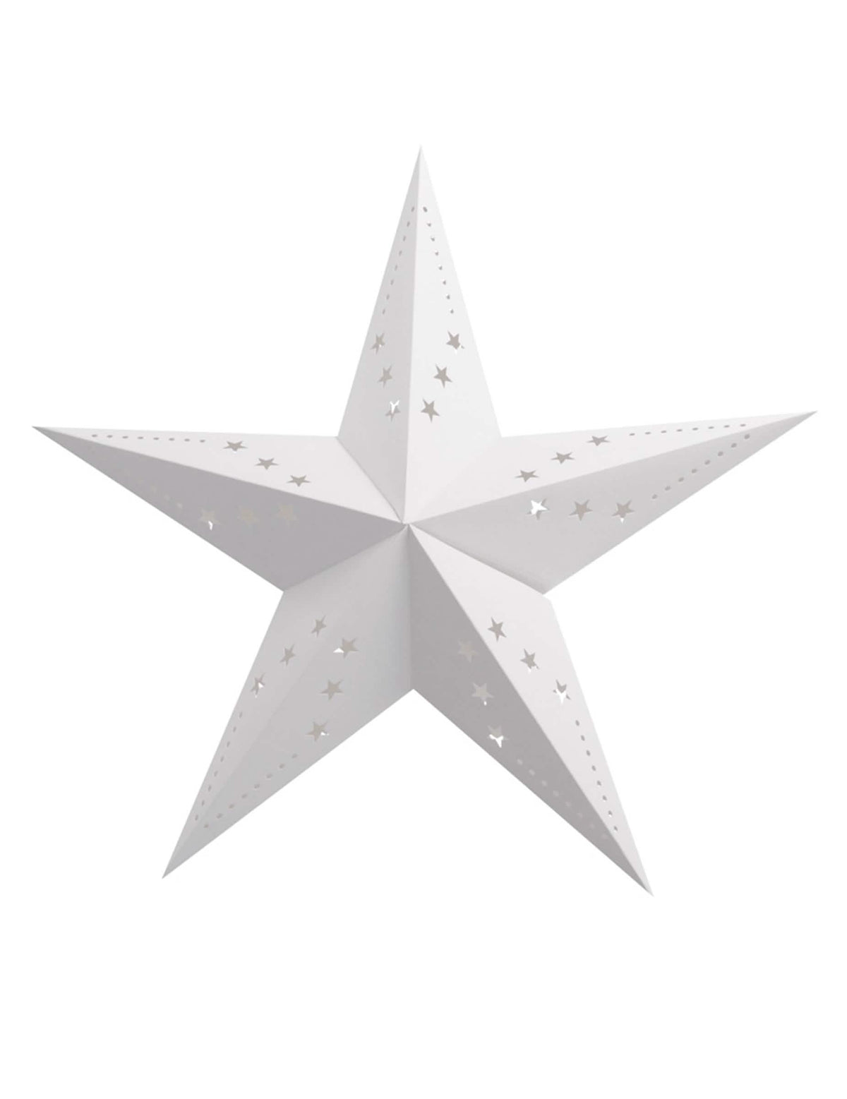 Lanterne étoile pour décoration de fête blanche en papier cartonné