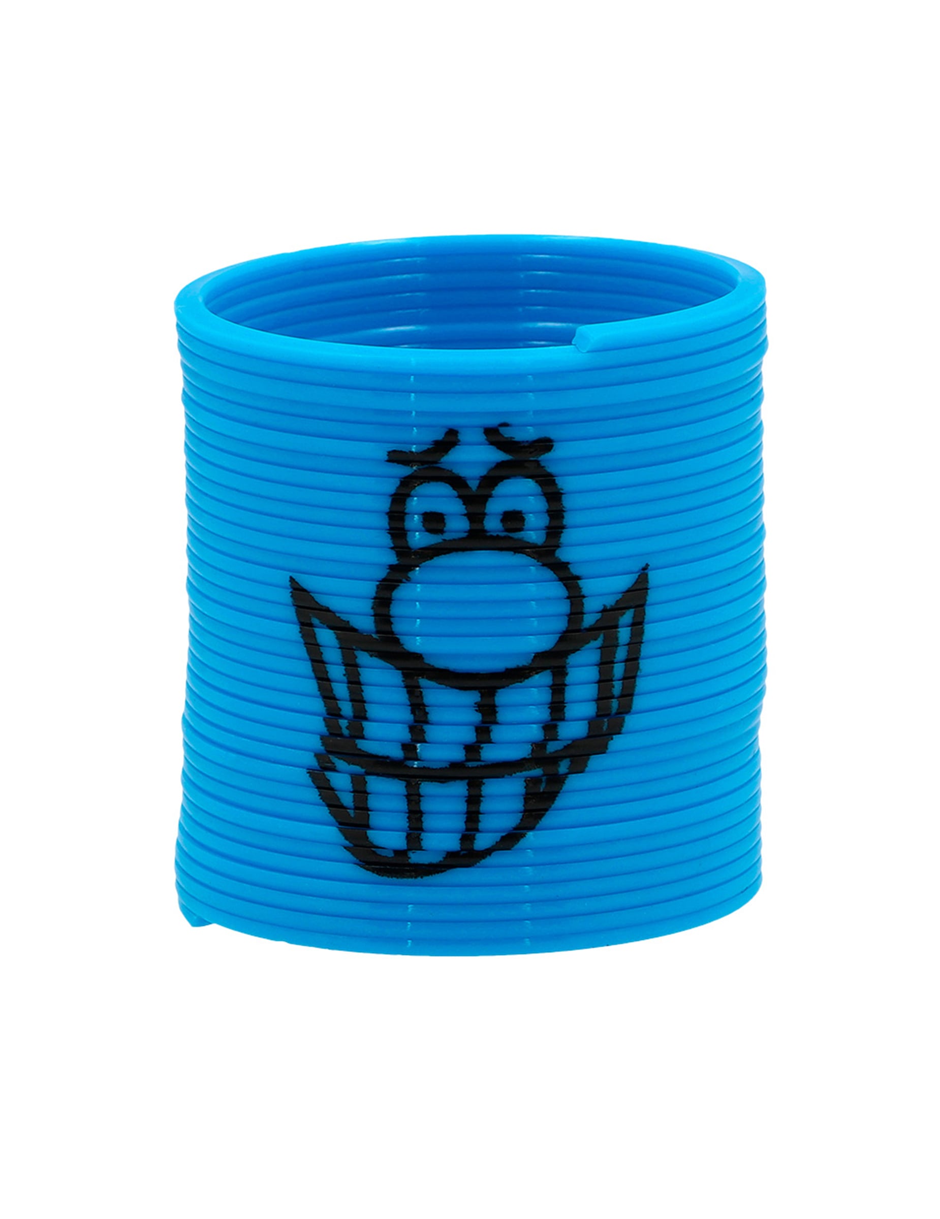 Gros plan sur le modèle bleu du lot de mini ressorts visages amusants pour pinata