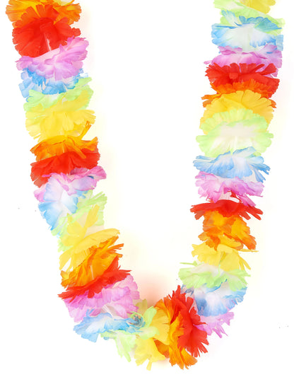 Lot de 12 Colliers de Fleurs Multicolores