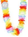 Lot de 12 Colliers de Fleurs Multicolores