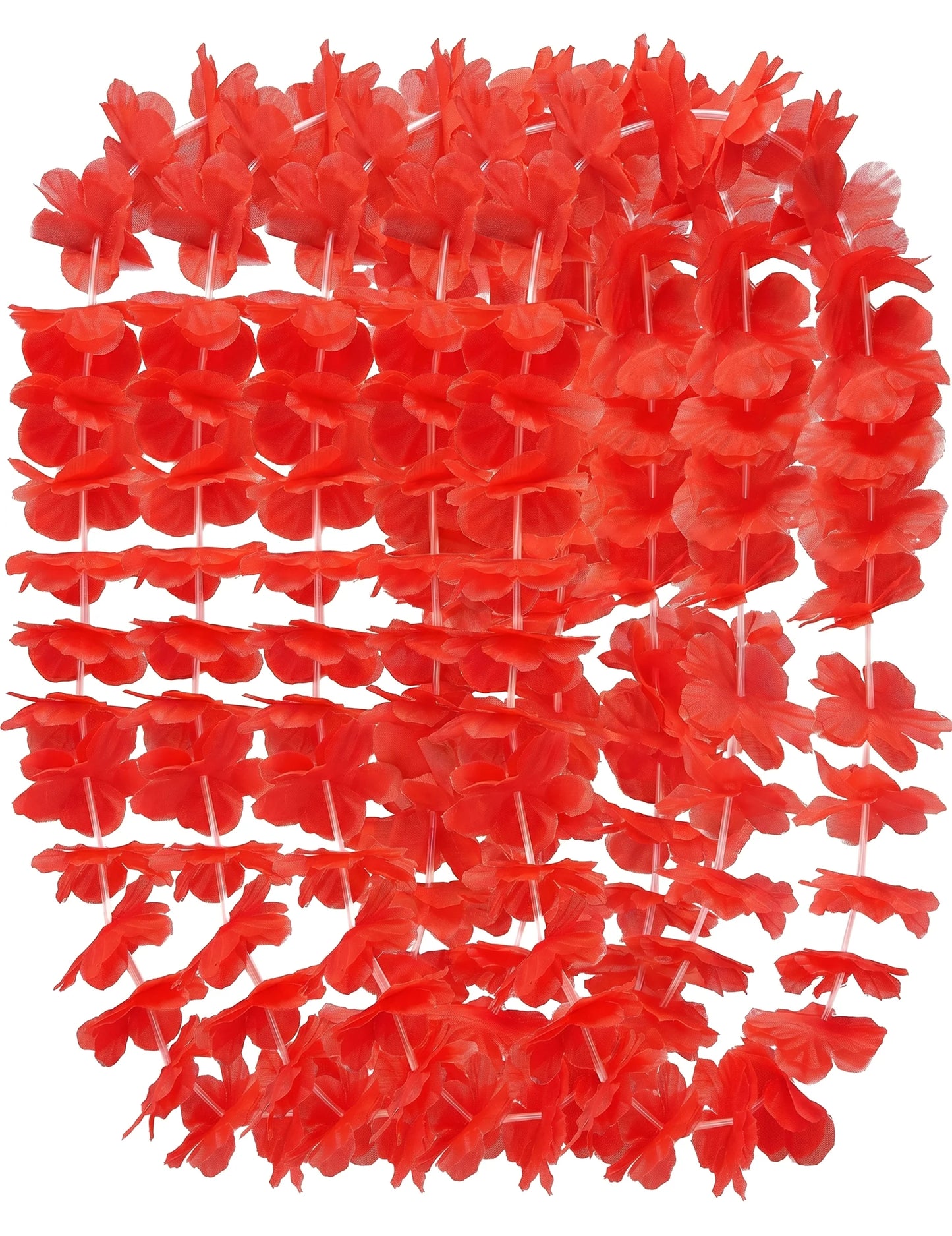 Set van 12 rode Hawaï kransen