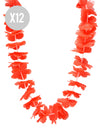 Set van 12 rode Hawaï kransen